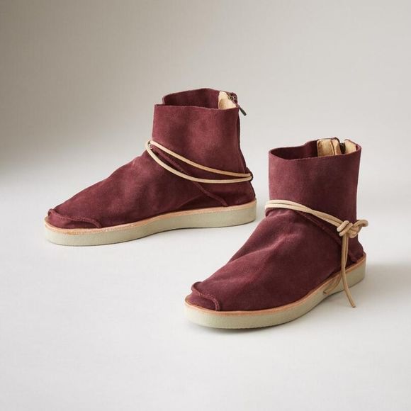 Sundance Satorisan Silverlake Suede Boots Oxblood Burgundy Red - Picture 14 of 14